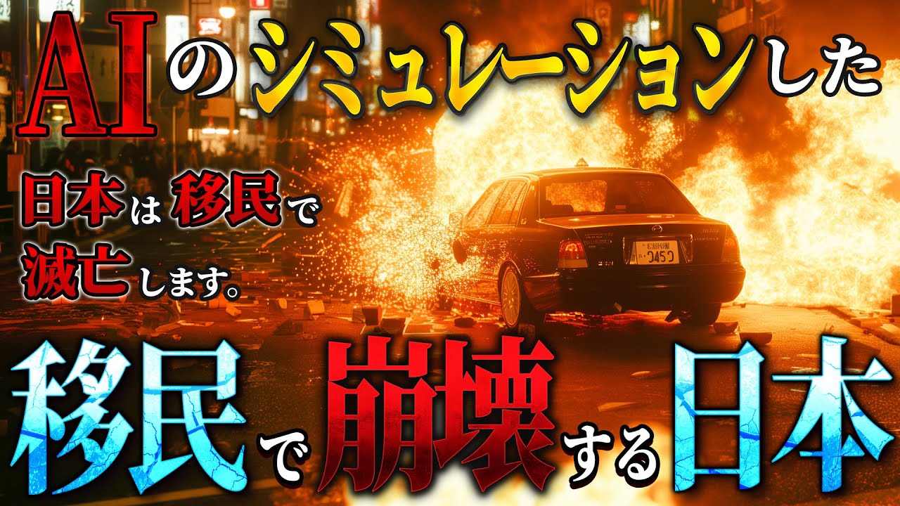 【平和な日本崩壊】AIの考える、移民問題。移民で崩壊する日本。超格差社会、就職難、低賃金労働、ド◯◯グ、レイ◯、人身売買が輸入されてます。