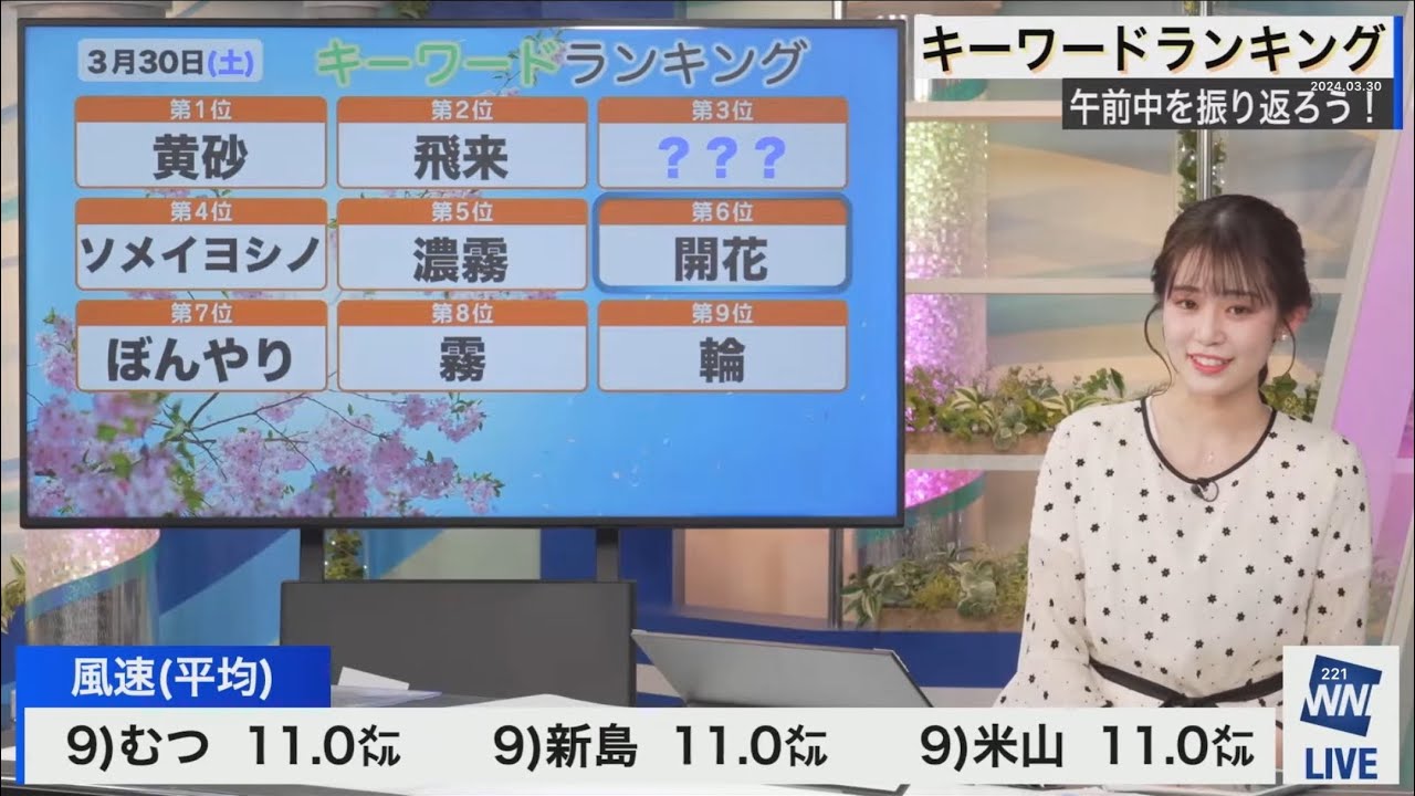 ランキング(2024/03/30土)青原