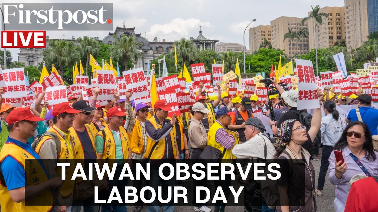 LIVE: March in Taipei to Mark Labour Day; Participants Gather Outside The Parliament