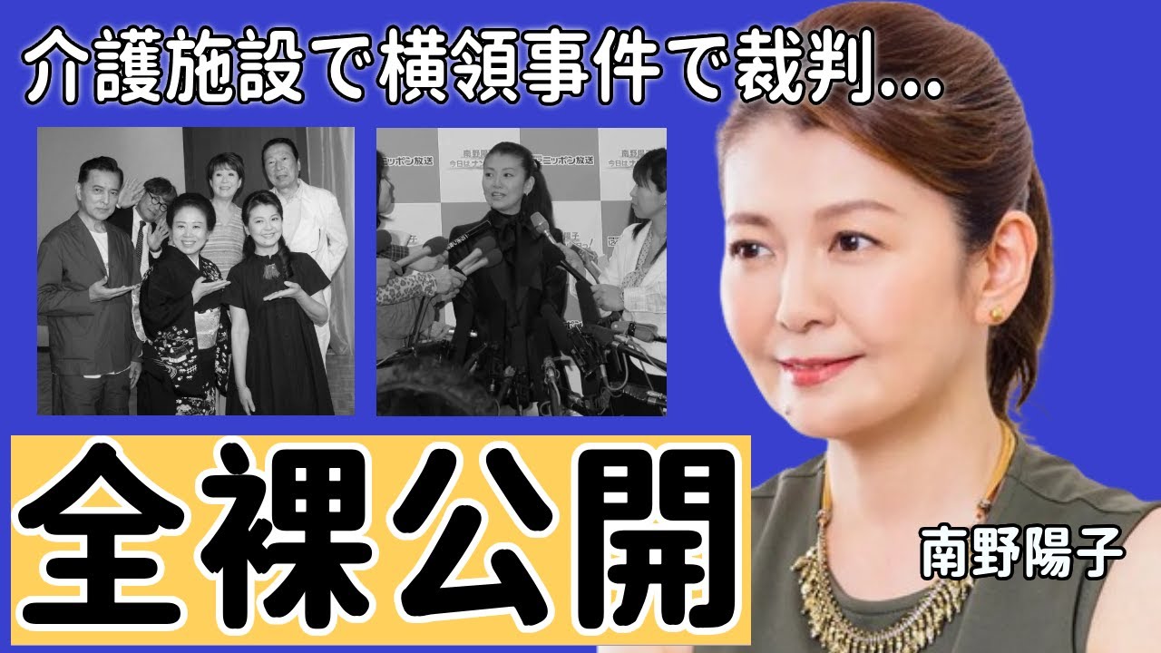 南野陽子が番組中に裸体と乳房を露わにした理由…語った衝撃な現状に一同驚愕...！『スケバン刑事2』で有名な女優が介護施設で横領事件で裁判...実質引退状態の現実に言葉を失う...