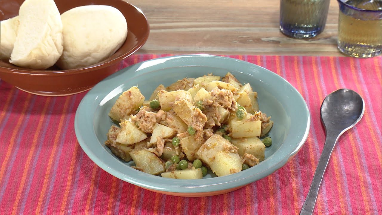 【3分クッキング公式】新じゃがとグリンピースのサブジ