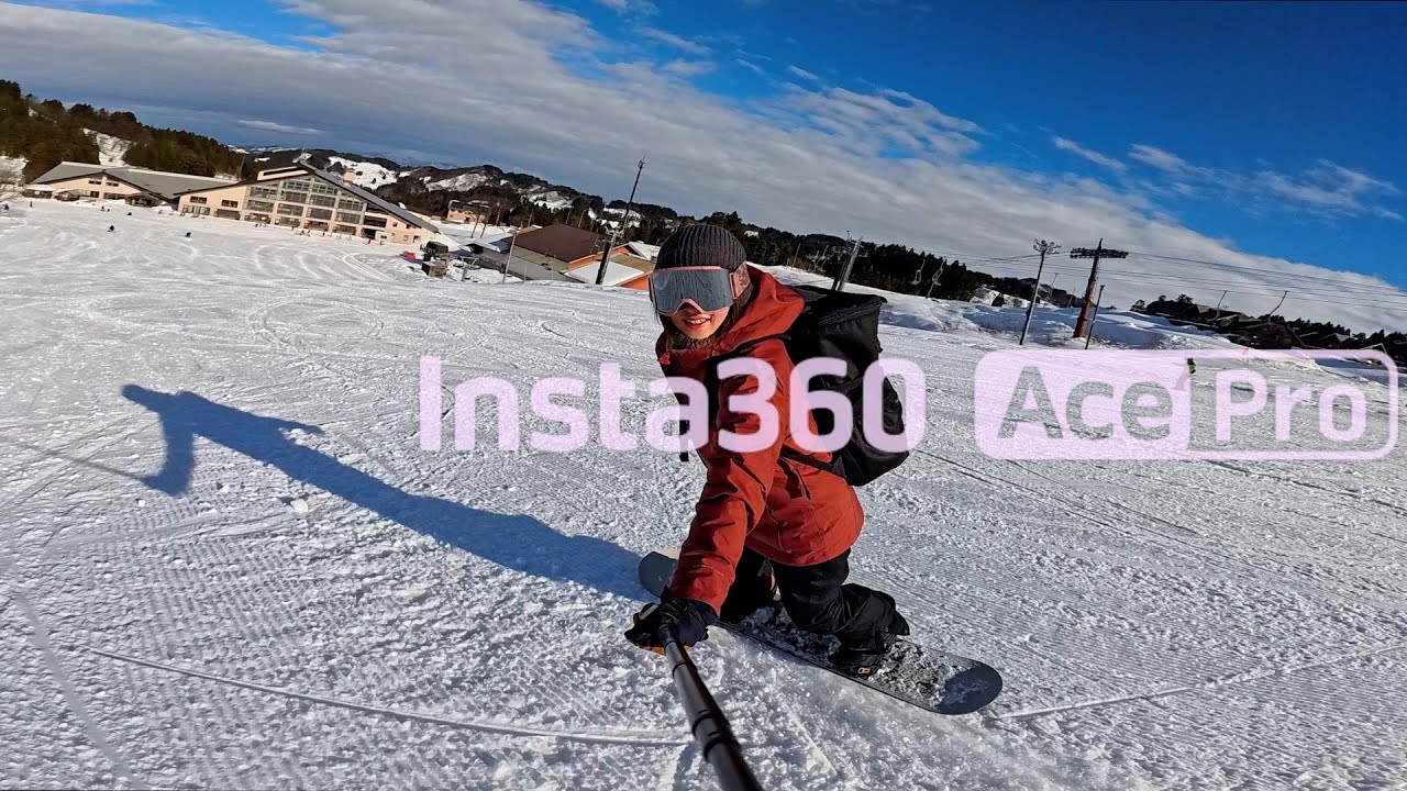 プロスノーボーダーのスキー場初滑り！最高AIアクションカメラInsta360 Ace Pro でスノーボードを撮る！