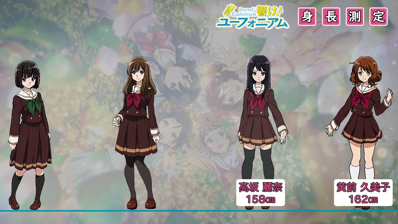 北宇治高校吹奏楽部の身長測定【響け！ユーフォニアム３バージョン】