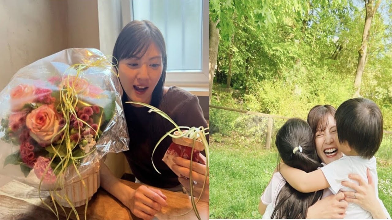 長谷部誠の美人モデル妻、娘＆息子とハグ！幸せ最新姿に「大きくなってますね」「ますます美しい」の声.Sato Arisa • Hasebe Makoto