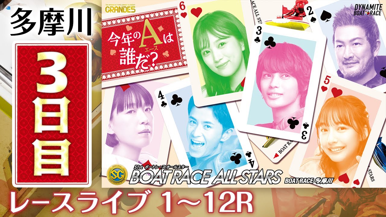 【ボートレースライブ】多摩川SG 第51回ボートレースオールスター 3日目 1〜12R