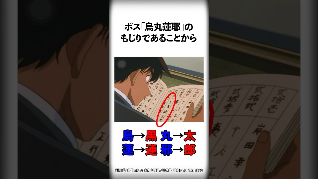 意外と知らない黒の組織のボスに関する面白い雑学【名探偵コナン】 #Shorts