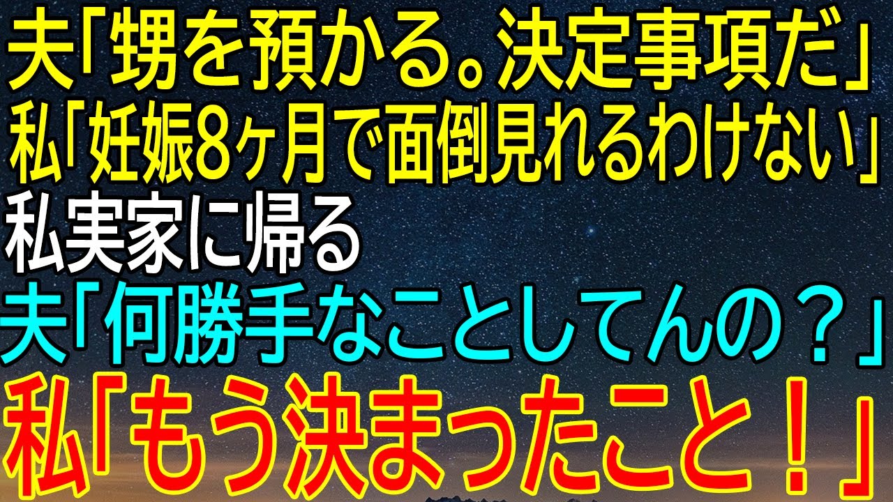 【感動する話】夫が突然「甥を預かる」と言い出し！私は妊娠8ヶ月で不可能だと反対したが、彼の反応に驚愕！【修羅場】【総集編】