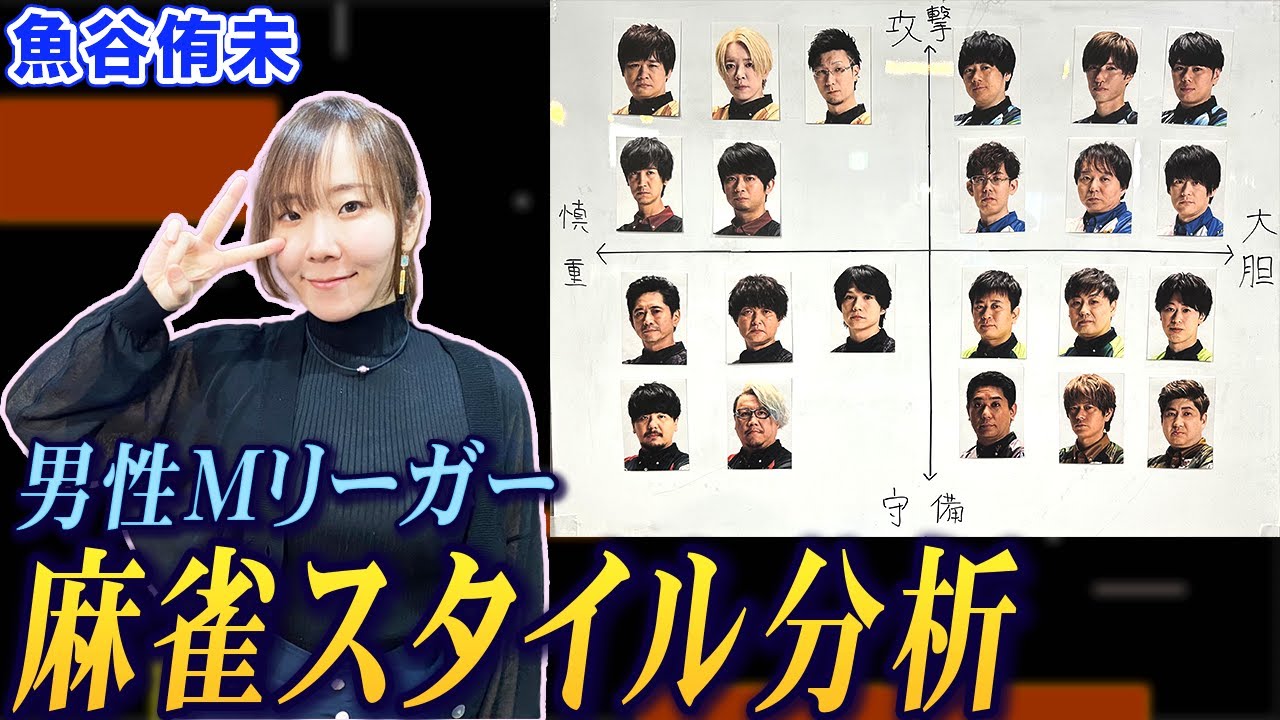 魚谷侑未プロが男性Mリーガーの麻雀スタイルを徹底分析！【麻雀遊戯グラフ】