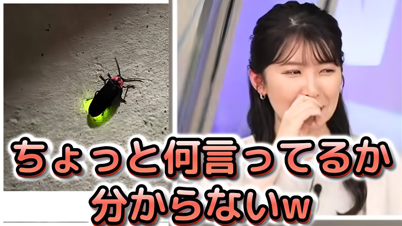 【駒木結衣】リポートの蛍が近めなのに動揺し、よく分からないことを口走る、虫が苦手な"お天気お姉さん"【ウェザーニュース切り抜き】
