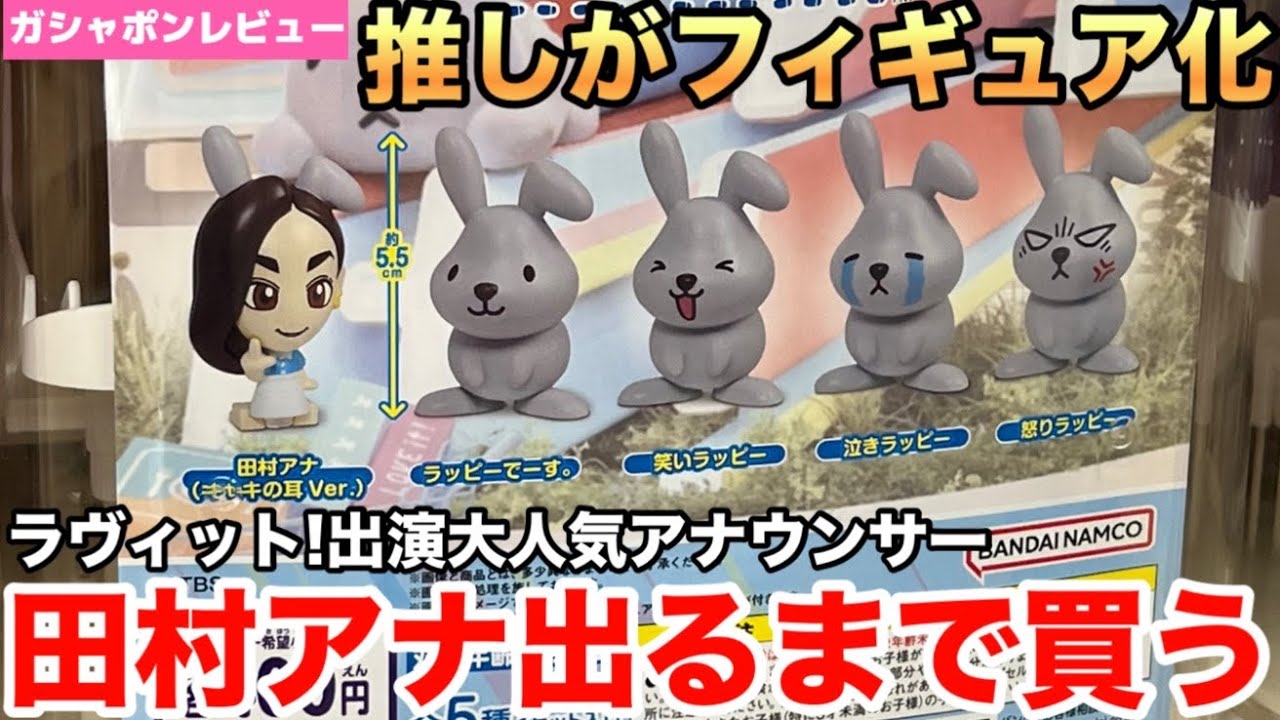 ラッピー以外はレア？ならぶんです。ラヴィット！ラッピーのガシャポンを田村真子アナウンサー目当てで買ってみた