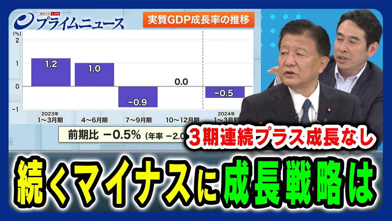 【3期連続プラスなし】日本の経済と財政の対応策 新藤義孝×永濱利廣 2024/6/4放送＜後編＞