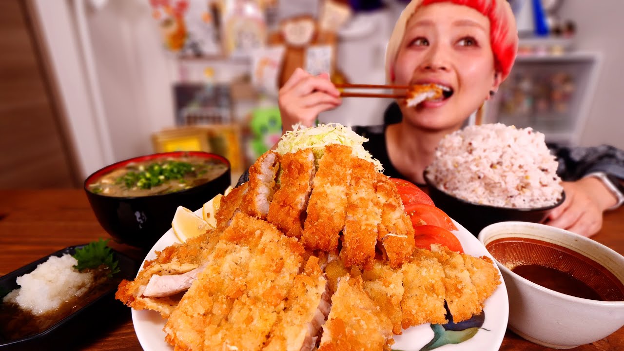 【大食い】お家で勝手にとんかつ食べ放題。揚げたてを延々食べる幸せ。【モッパン】【MUKBANG】