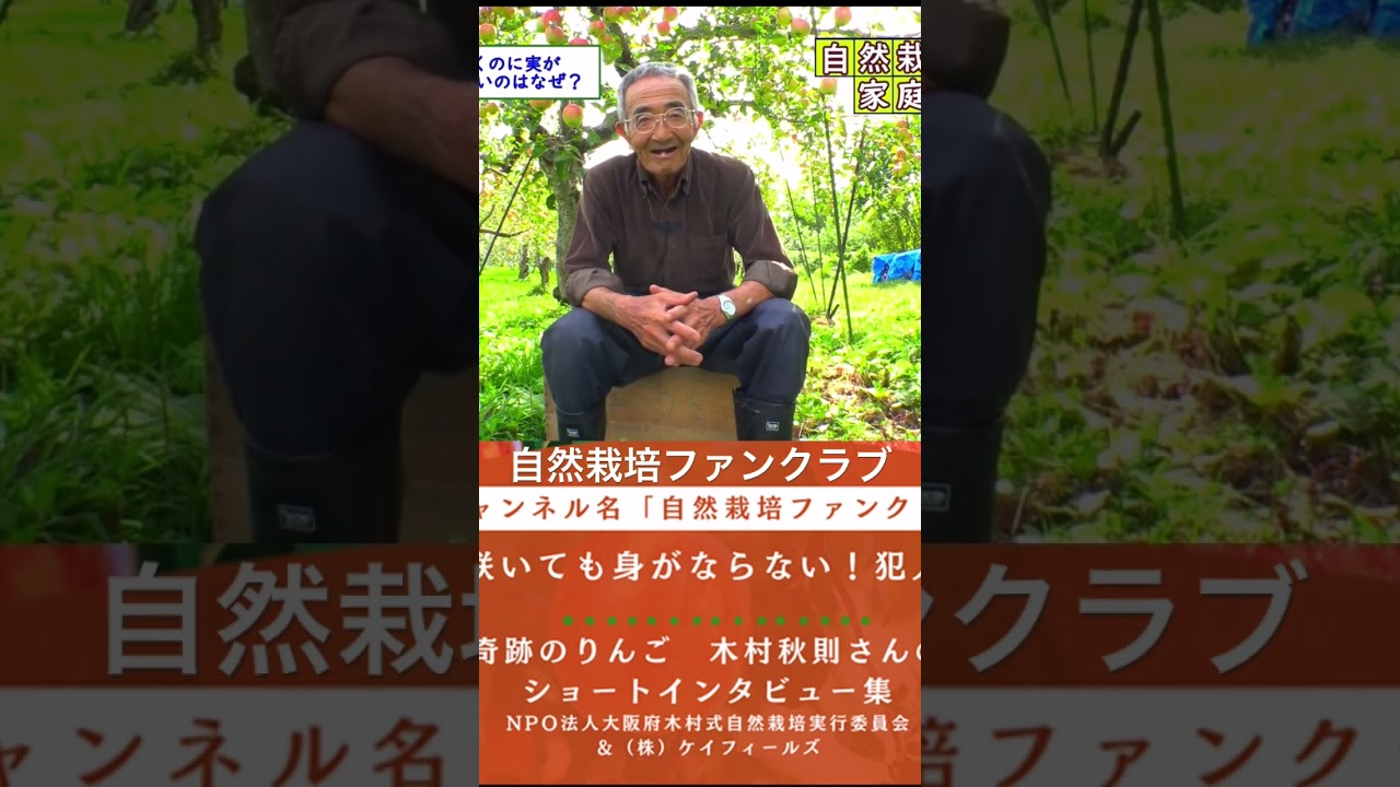 花が咲いても実がならないその犯人は？　#奇跡のりんご #自然栽培 #木村秋則 さん　#shorts
