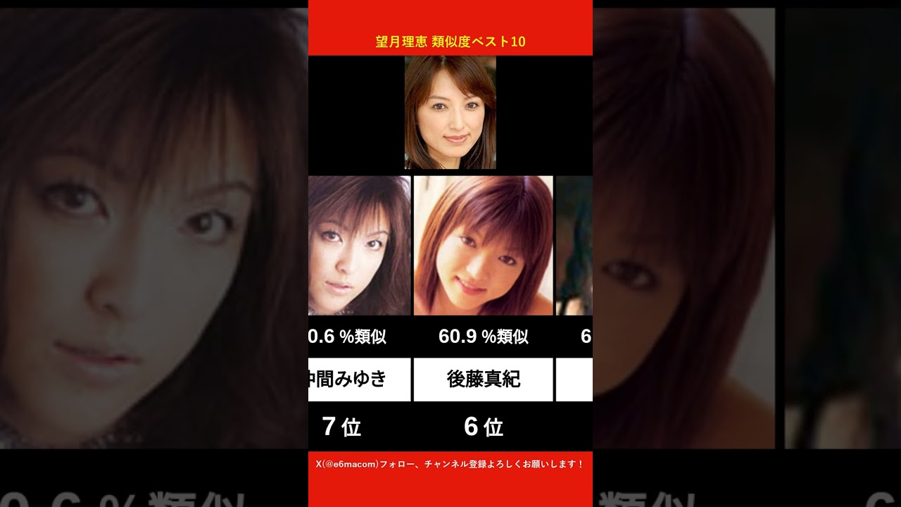 望月理恵に似てるAV女優ベスト10 【AI解析】