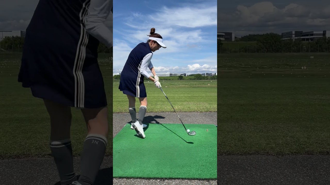 ラウンド回る前に後藤楽々が今日の調子チェック！！本編も見てね！！