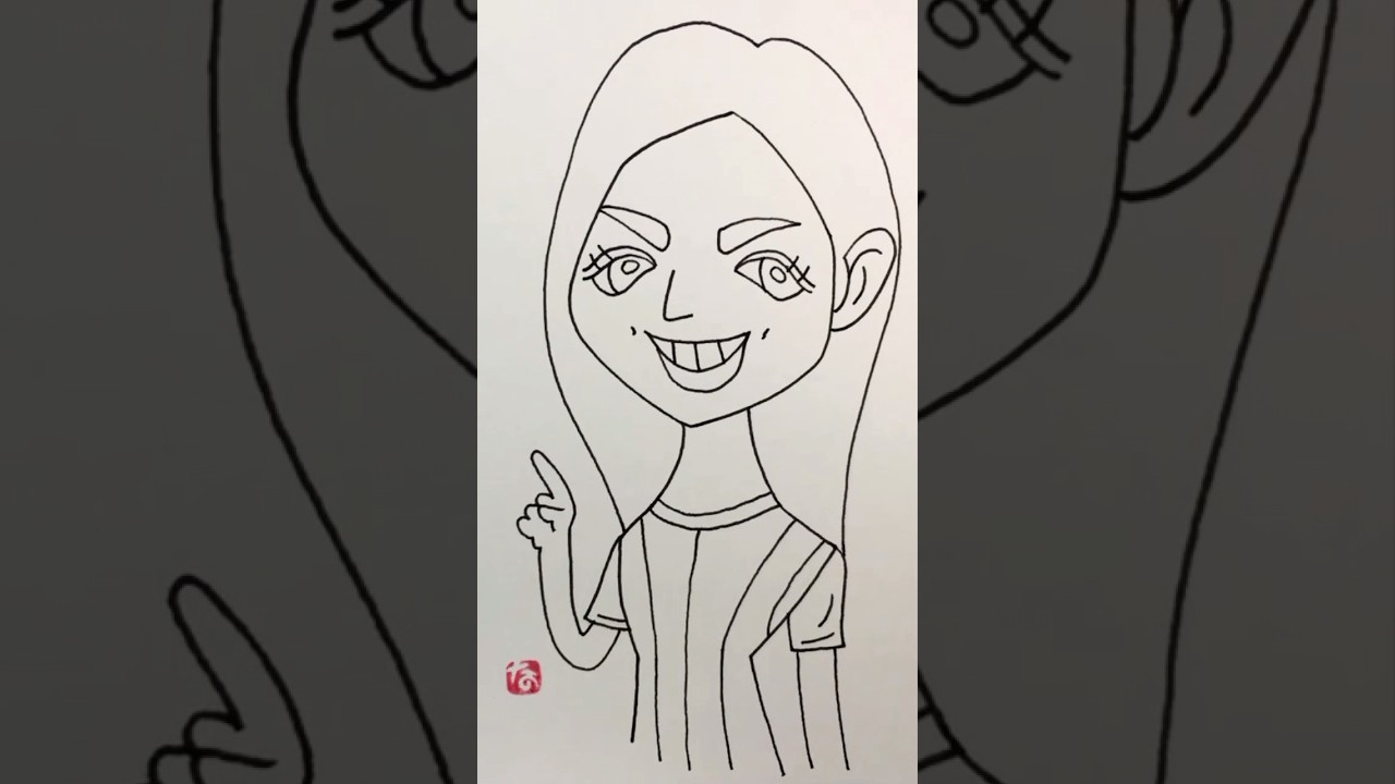 【一発描き】佐久間みなみさんを描いてみた #佐久間みなみ さん #全力脱力タイムズ #すぽると #フジテレビアナウンサー #似顔絵の描き方 #心似顔絵塾 #portrait #likeness