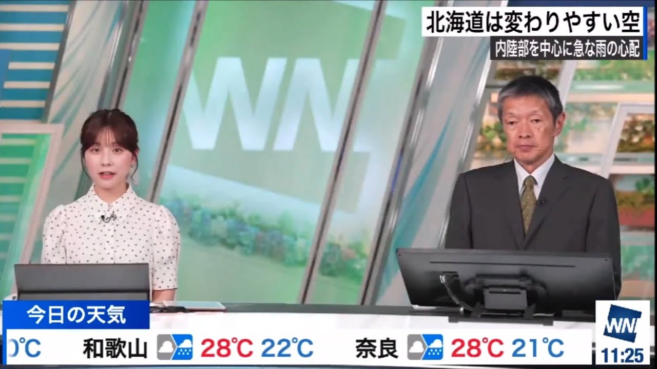 【松雪彩花(あやち)】🌈🎀🍙🍓アイス🍨が食べたくなり予報センターの飯島さん💻📝⛰️🛰✈今日の天気解説✨