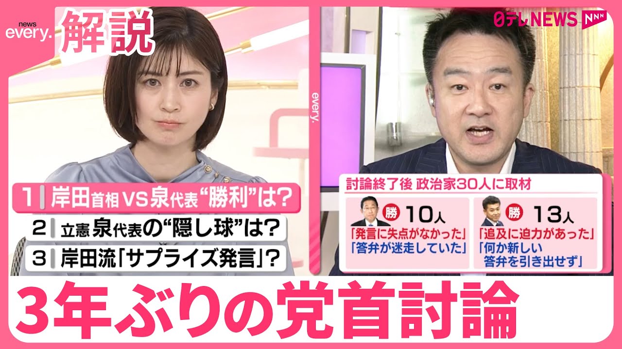 【解説】岸田首相vs立憲･泉代表  一騎打ち対決の勝者は…
