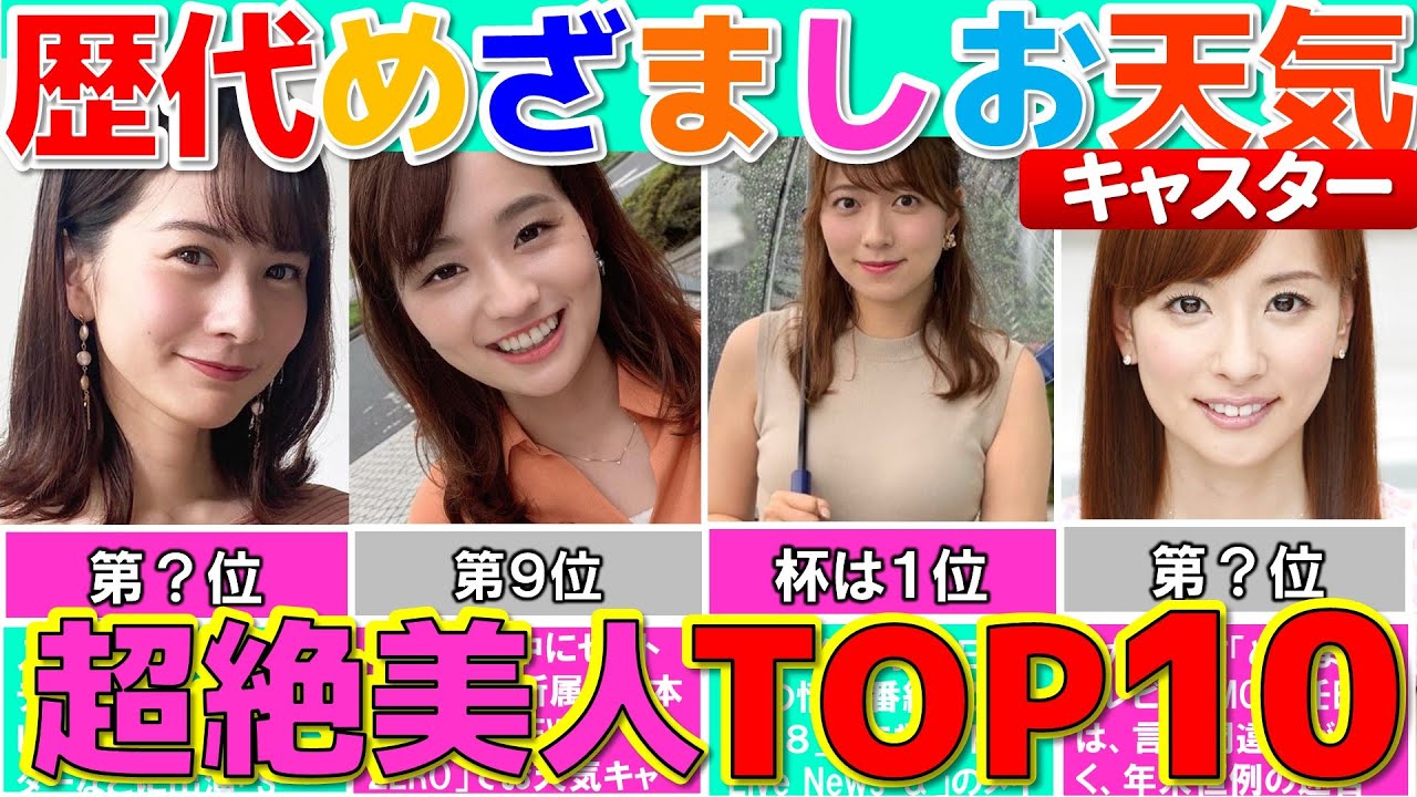 女子アナ ぶっちぎり可愛い！めざまし 歴代お天気キャスター 美人ランキングTOP10【めざましテレビ】