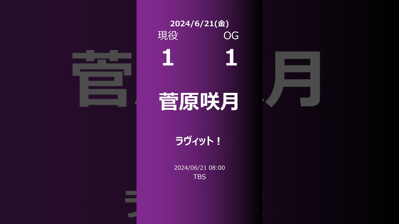 【明日の乃木坂】現役・OG 2024/06/21 #shorts #乃木坂46 【番組出演】