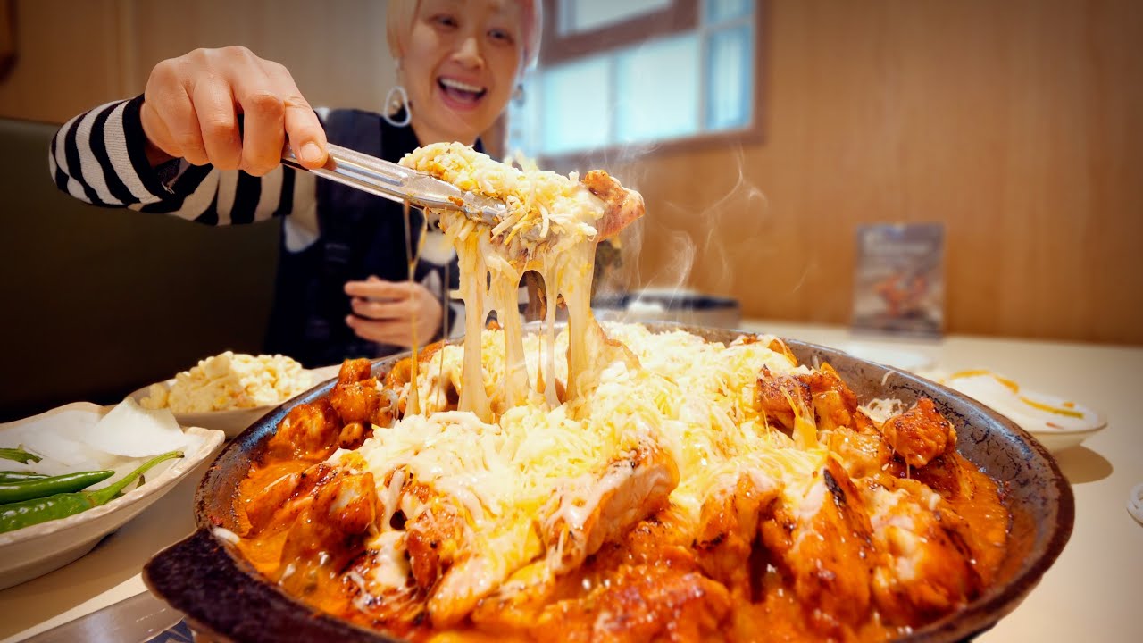 【爆食旅行】本場の激辛巨大チーズタッカルビをお腹いっぱい食べたい。【大食い】【韓国】【モッパン】【MUKBANG】