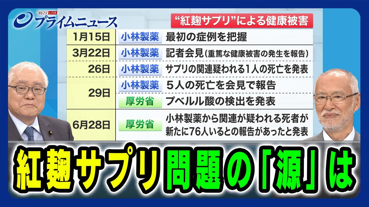 【先週金曜 武見厚労相が怒りを露わにして発表】紅麹サプリ問題の「源」は 武見敬三×唐木英明 2024/7/4放送＜前編＞