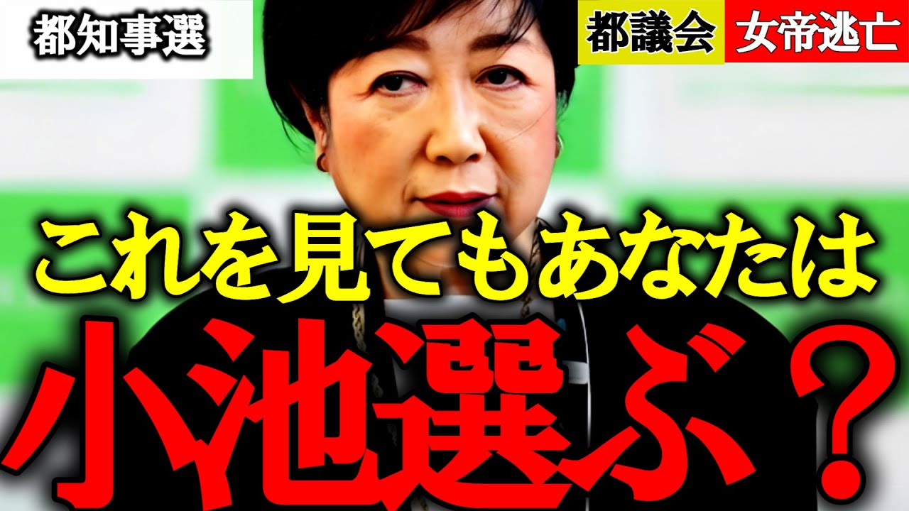 【小池百合子】自分で答弁しろ！学歴詐称疑惑を追求され部下に答弁させる緑のたぬき【都知事選 答弁拒否】