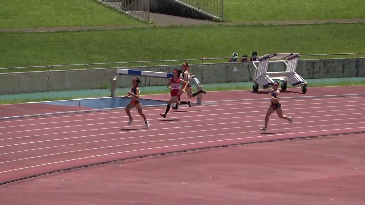 20240706112245宮崎県選手権女400ｍ予選1組 西村 英眞2(宮崎北高)1'00"42