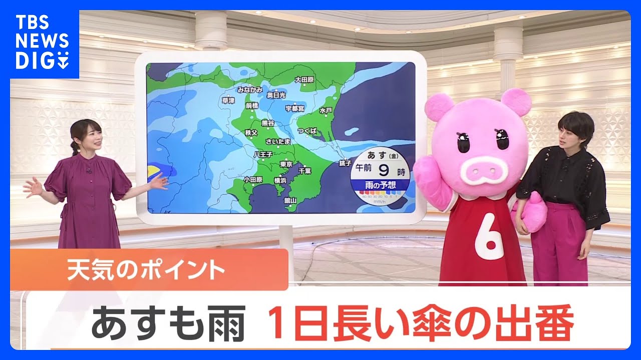 【7月12日 関東の天気】12日も雨 1日長い傘の出番｜TBS NEWS DIG