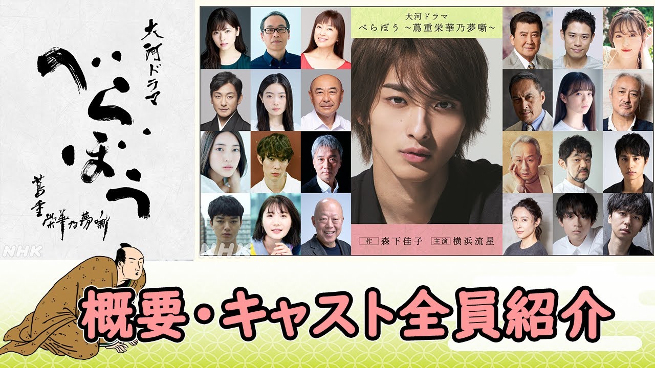 2025年NHK大河ドラマ『べらぼう〜蔦重栄華乃夢噺～』江戸のメディア王・蔦屋重三郎の生涯｜ドラマ概要・フルキャスト紹介