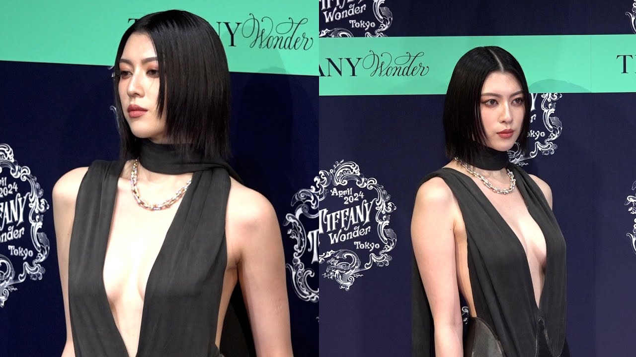 三吉彩花、胸元ざっくりの大胆衣装で登場　色気溢れるポージングで会場魅了　『ティファニー ワンダー』オープニングイベント