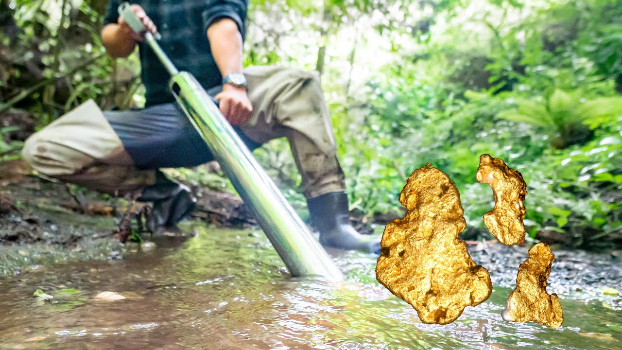 ポンプで「希少生物と砂金」が同時に採れる