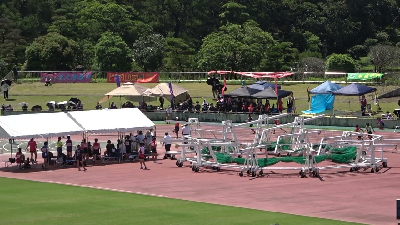20240720103838宮崎県中学総体低女4×100ｍＲ予選2組 小林53"52：新倉 佐彩(2)・肥後 来美(1)・上甑 飛鳥(1)・河島 椿(2)