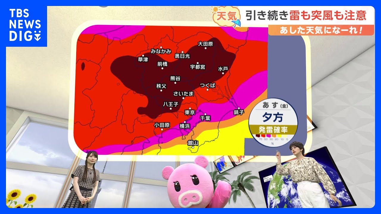 【7月26日 関東の天気】引き続き雷も突風も注意｜TBS NEWS DIG