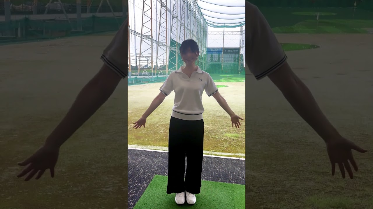 塩川菜摘のゴルフ練習コーデ⛳✨＃ゴルフファッション＃セントフォースゴルフクラブ＃塩川菜摘＃ゴルフ＃ゴルフ女子＃golf