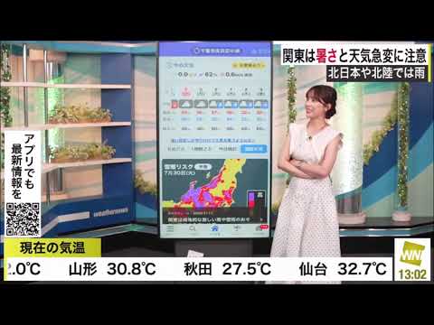 【松雪彩花(あやち)】🌈🎀🍓🍙M2🟨アプリで週間天気を紹介✨