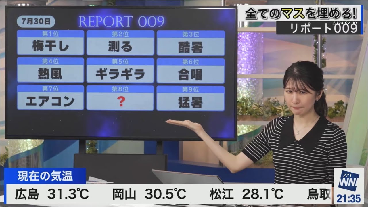 マスを埋めろ(2024/07/30火)駒木