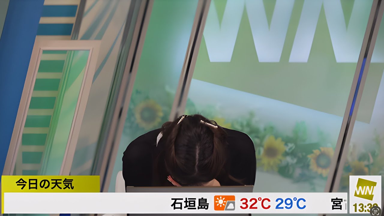 ツボっている状況で番組スタートされちゃった、お天気お姉さん【小林李衣奈キャスター】