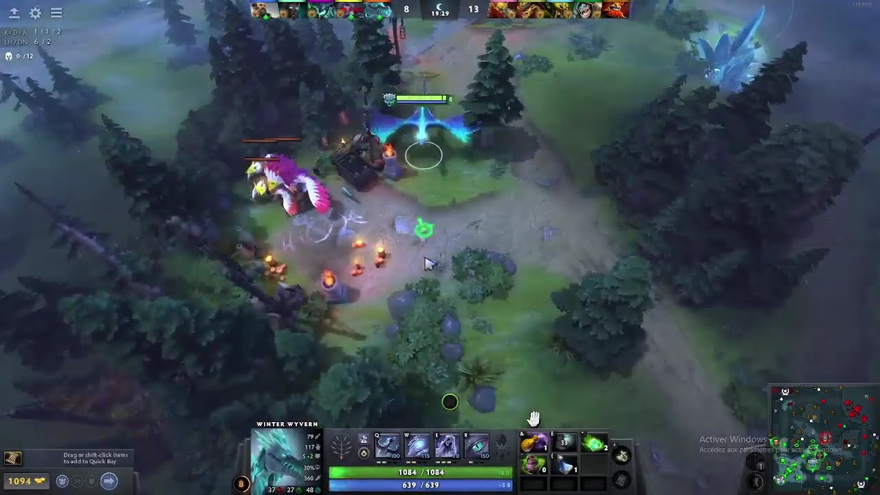 I played with hero Winter Wyvern first try - Dota 2 Game Part 1 2024.7.29