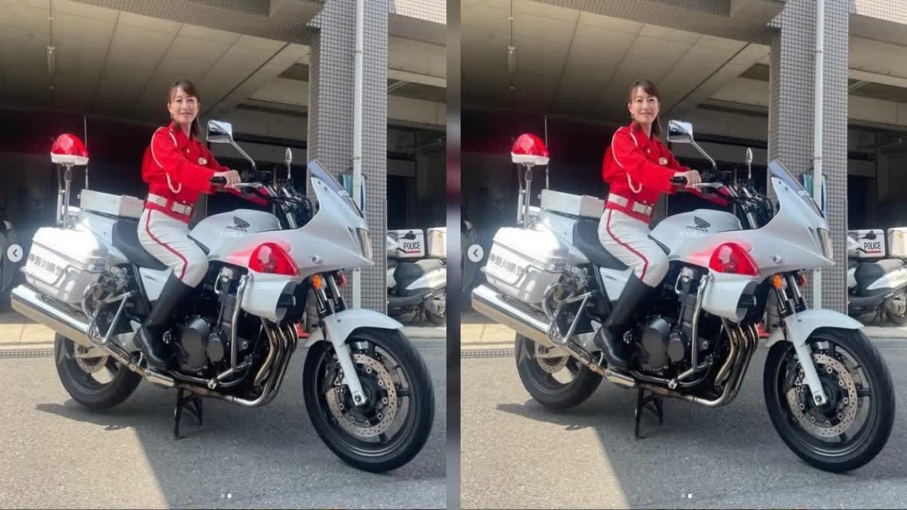 T2- 大島由香里アナ、神奈川県警の白バイに乗る WHITE ANGELSの制服も着用「素敵なエンジン音に大興奮!」