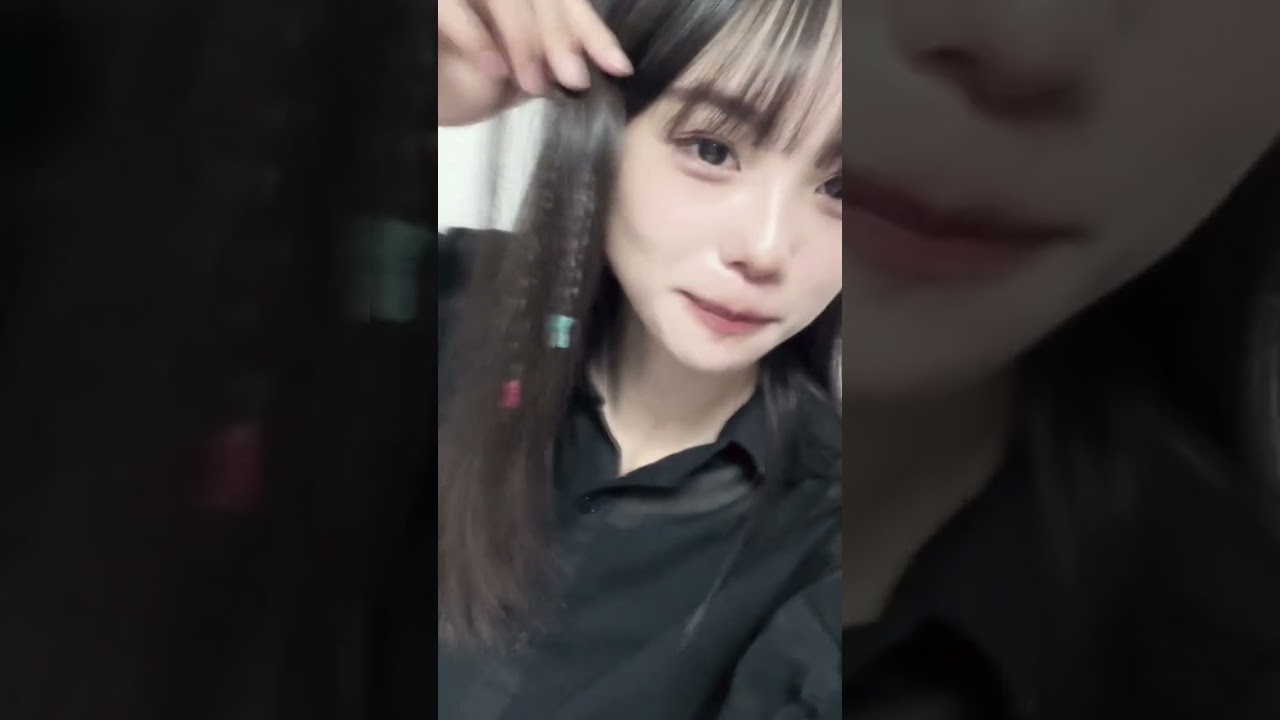 松本麗世🧸️️️⛅️メイクさんにしてもらったんだけど、めっかわでテンション上がった🥹💗 今度自分でもやってみよー😽 #sjk #jk #08 #華奢なリップ