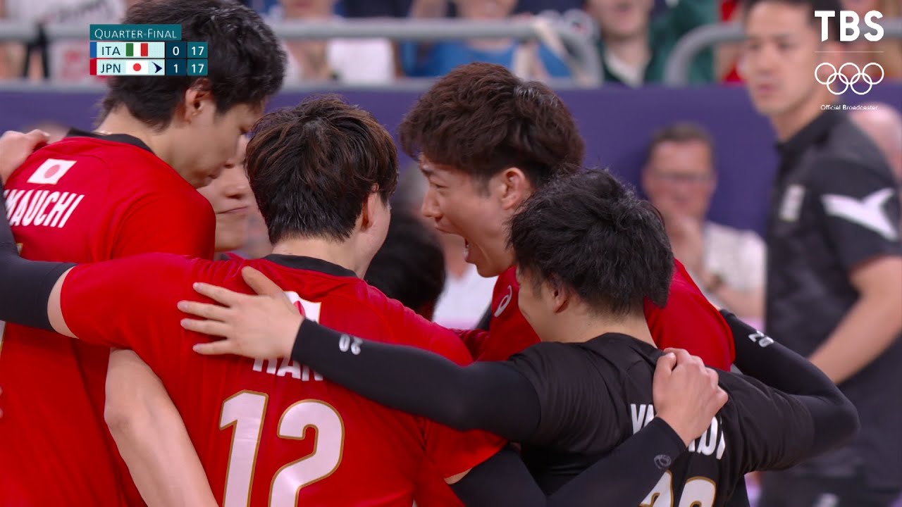 【石川祐希！局面で同点のサービスエース】バレーボール男子 準々決勝 日本 vs イタリア【パリオリンピック】8月9日or10日 バレーボール男子 3位決定戦 or 決勝 TBS系列生中継