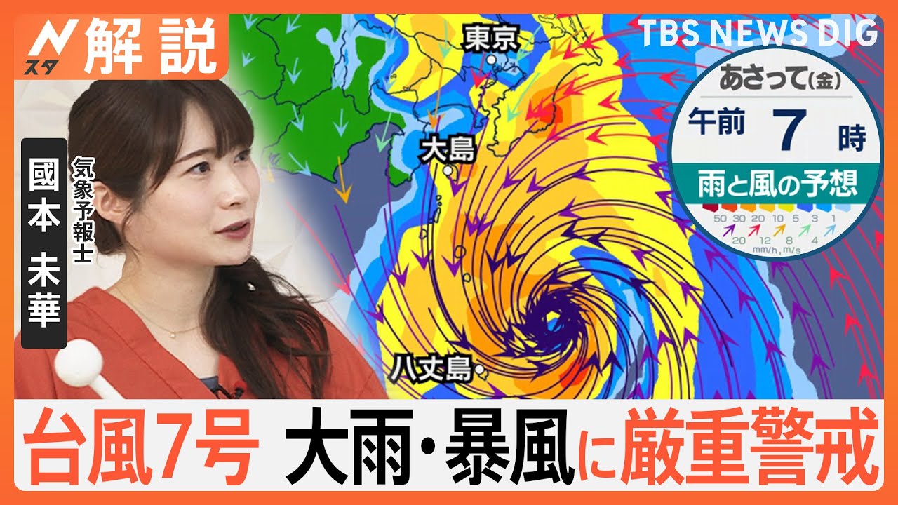 台風7号 16日に関東直撃か 最新進路は? 大雨・暴風に厳重警戒【Nスタ解説】｜TBS NEWS DIG