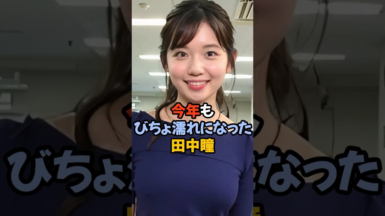 今年もびちょ濡れになった田中瞳 #女子アナ #shorts