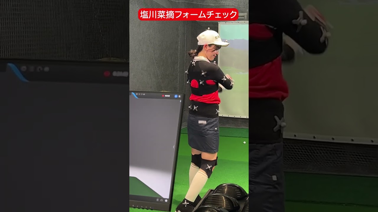 塩川菜摘がつけているものは一体…？ 気になる方はリンクから本編をチェックしてください✨ #golf #ゴルフ#ゴルフ女子#ゴルフ初心者#ゴルフ練習#セントフォースゴルフクラブ#塩川菜摘