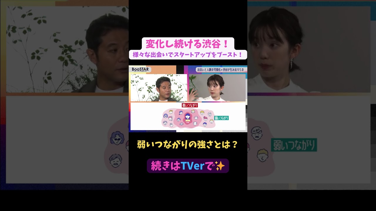 【#BooSTAR】弱いつながりの強さとは？ #スタートアップ #経営者  #入山章栄 #弘中綾香 #塩見賢治 #テレビ朝日
