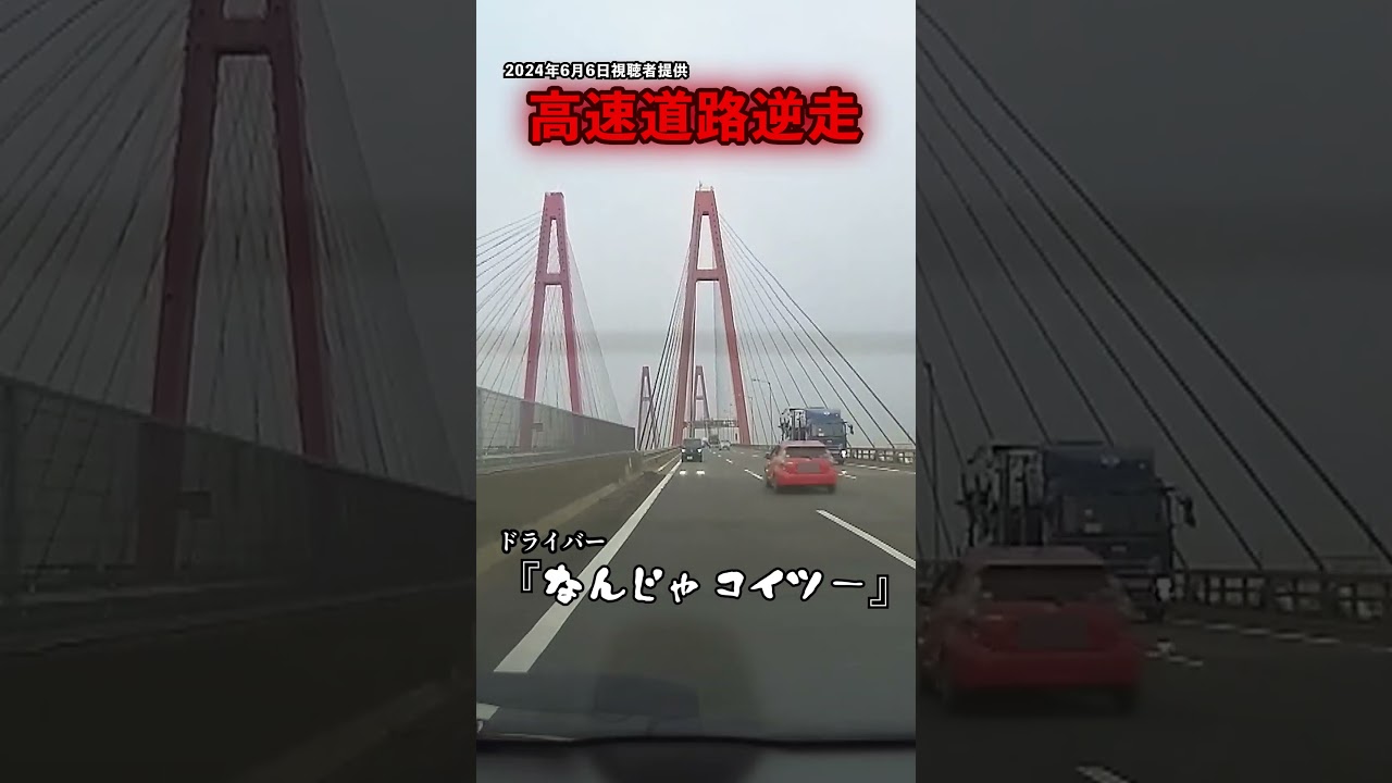 【ドラレコ】運転手から漏れ出る「なんじゃコイツー！」危険な逆走の瞬間