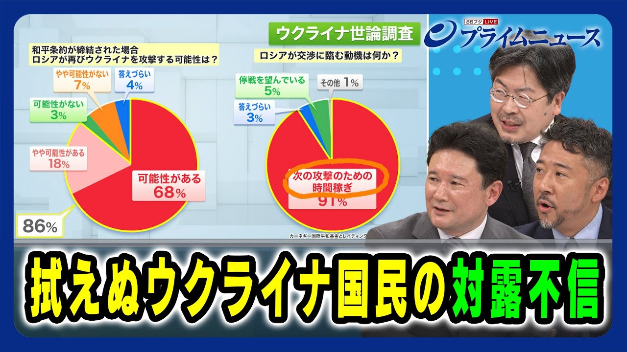 【ウクライナ世論調査の結果を読む】拭えぬウクライナ国民の対露不信 兵頭慎治×鶴岡路人×合六強 2024/8/29放送＜後編＞