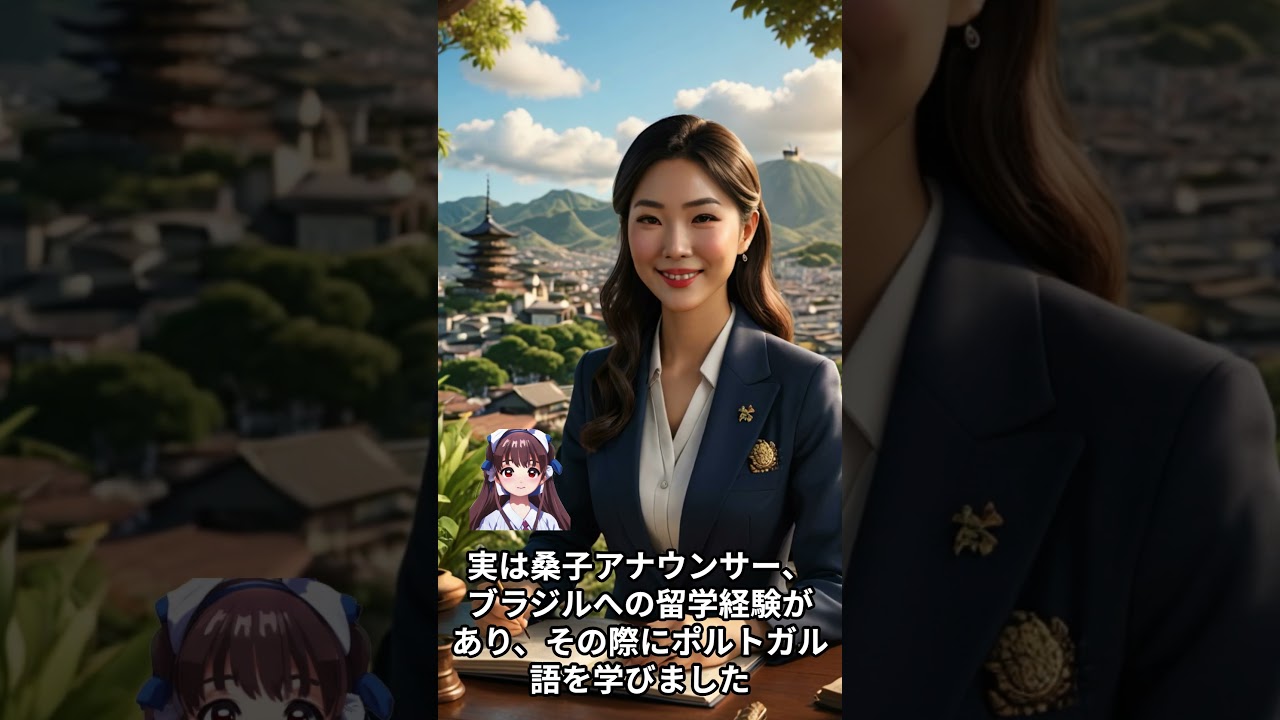 【女子アナウンサーに関する面白雑学】桑子真帆   NHKの人気アナウンサーで、ブラジルへの留学経験があり、ポルトガル語が堪能