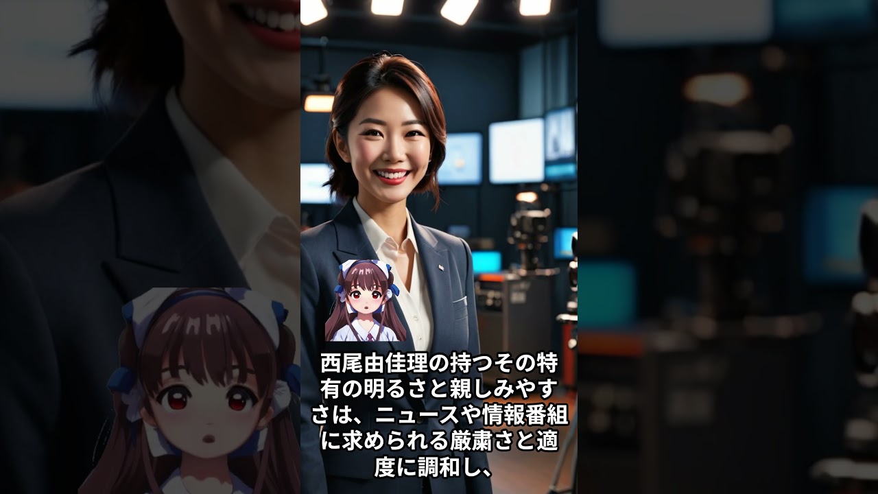 【女子アナウンサーに関する面白雑学】西尾由佳理   元日本テレビアナウンサーで、笑顔が特徴的。「ズームイン!!SUPER」でメインキャスターを務めた